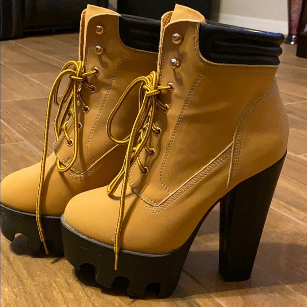 Timberland platform booties